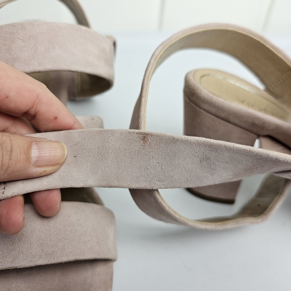 Vionic Blaire Pink Suede Ankle Wrap Strap Heel Sandals size 6 - Picture 11 of 15